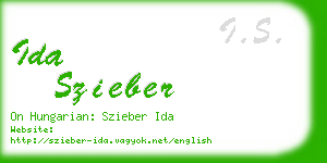 ida szieber business card